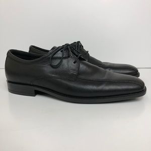 Ecco Leather Lace Up Bicycle Square Toe Oxfords